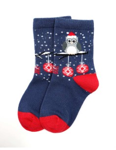 CALZINI IN BAMBU' KIDS "GUFO" - NAVY