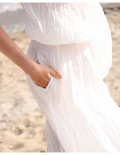 GONNA IN 100% SETA "DETTE LIMITED" - BIANCO 2