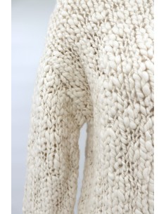 MAGLIONE TRICOT A PUNTO RISO GIGANTE IN 100% BABY ALPACA... 2