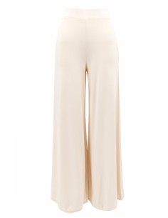 PANTALONI IN JERSEY DI BAMBU AMPI A PALAZZO - NATURALE