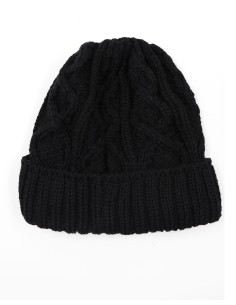 BERRETTO ARAN IN 100% LANA MERINO SUPERSOFT "DIAMOND" - NERO 2