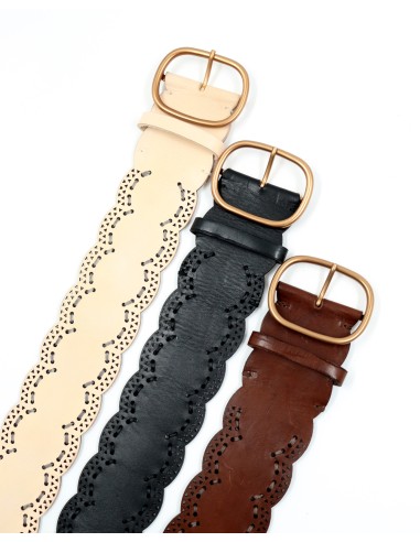 CINTURA ARTIGIANALE  IN PELLE NATURALE "VENUS"