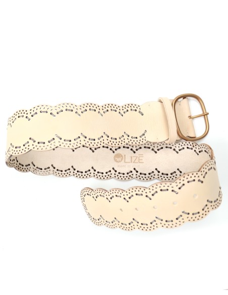 CINTURA ARTIGIANALE  IN PELLE NATURALE "VENUS"