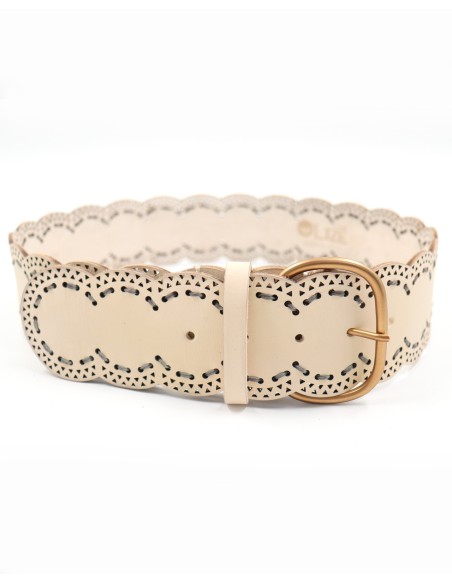 CINTURA ARTIGIANALE  IN PELLE NATURALE "VENUS"