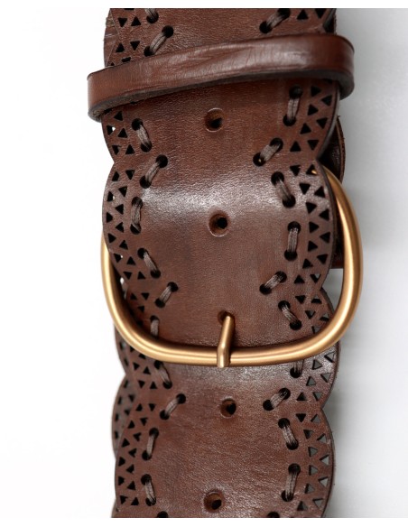 CINTURA ARTIGIANALE  IN PELLE NATURALE "VENUS"