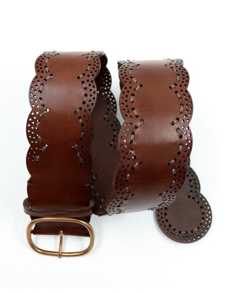 CINTURA ARTIGIANALE  IN PELLE NATURALE "VENUS"