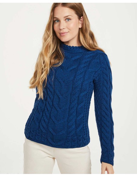 MAGLIONE ARAN IN LANA SUPERSOFT "RAGLAN"