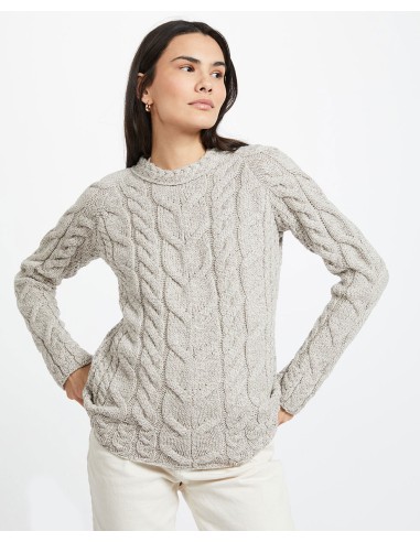 MAGLIONE ARAN IN LANA SUPERSOFT "RAGLAN"