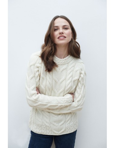 MAGLIONE ARAN IN LANA SUPERSOFT "RAGLAN"