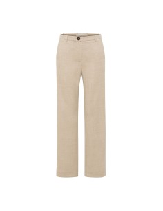 PANTALONI A PALAZZO IN 100% LANA MERINO - BEIGE