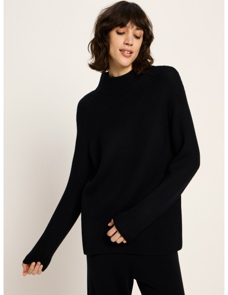 MAGLIONE A COSTINA IN 100% LANA MERINO BIOLOGICA GOTS