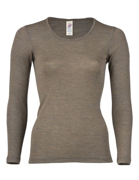 T-SHIRT DONNA LANA-SETA MANICHE LUNGHE