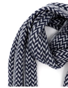 SCIARPA UNISEX IN CASHMERE E LANA 30X80 "SMART" - NAVY 2