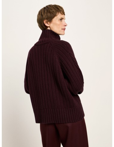 MAGLIONE OVERSIZE TRECCE IN LANA E COTONE BIO