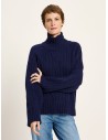 MAGLIONE OVERSIZE TRECCE IN LANA E COTONE BIO