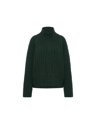 MAGLIONE OVERSIZE TRECCE IN LANA E COTONE BIO