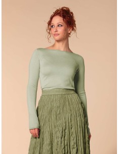 CASHMIRETTA IN SETA E CASHMERE "GRETA" LIMITED - SALVIA