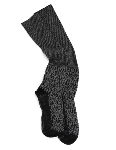 CALZINO NORVEGESE LUNGO IN 100% LANA 