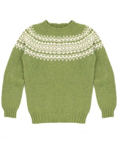 MAGLIONE UOMO SCOZZESE IN LANA D'AGNELLO "YOKE" - OLIVA