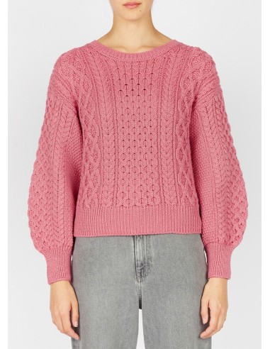 MAGLIONE CROP IN LANA IRLANDESE "HONEY"