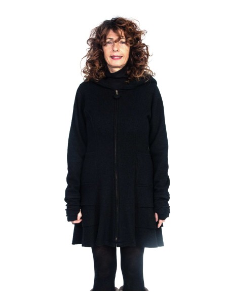 CAPPOTTO FARYTALE IN LANA COTTA SFODERATO ROMANTICO "ELARA"