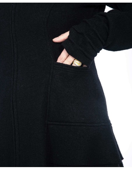 CAPPOTTO FARYTALE IN LANA COTTA SFODERATO ROMANTICO "ELARA"