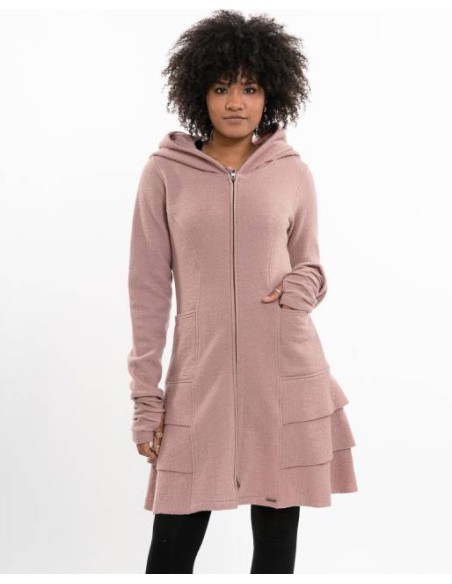 CAPPOTTO FARYTALE IN LANA COTTA SFODERATO ROMANTICO "ELARA"