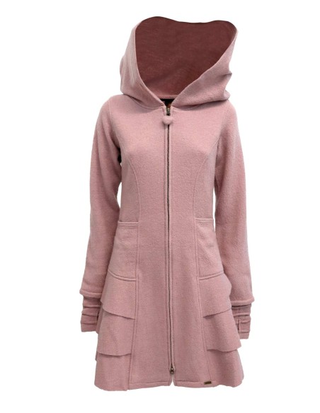 CAPPOTTO FARYTALE IN LANA COTTA SFODERATO ROMANTICO "ELARA"