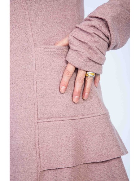 CAPPOTTO FARYTALE IN LANA COTTA SFODERATO ROMANTICO "ELARA"