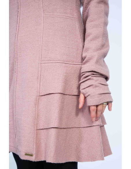 CAPPOTTO FARYTALE IN LANA COTTA SFODERATO ROMANTICO "ELARA"