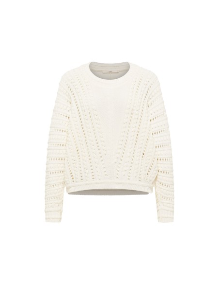 MAGLIONE DONNA IN COTONE BIOLOGICO TRAFORATO 