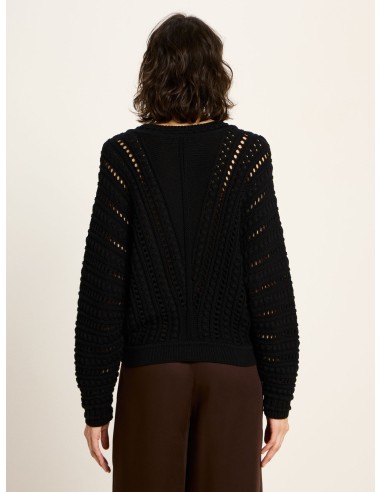 MAGLIONE DONNA IN COTONE BIOLOGICO TRAFORATO 