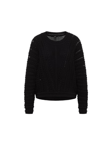 MAGLIONE DONNA IN COTONE BIOLOGICO TRAFORATO 