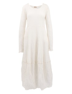 ABITO IN SETA INCRESPATA DOPPIATA AD EFFETTO PLISSÉ...