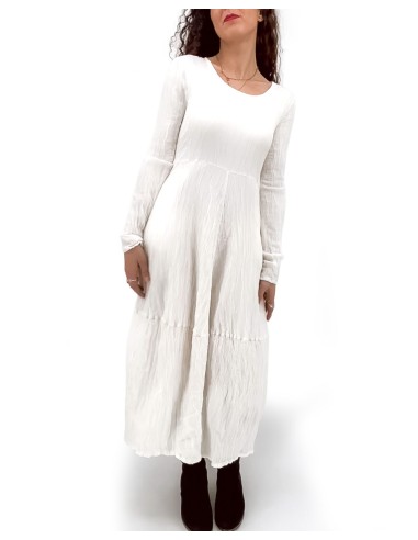 ABITO IN SETA INCRESPATA DOPPIATA AD EFFETTO...