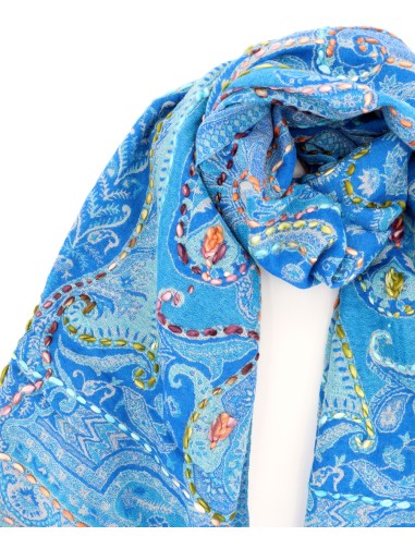 STOLA IN LANA RICAMATA 70X180 "JOY"