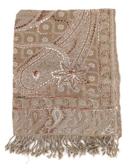 STOLA IN LANA RICAMATA 70X180 "JOY"