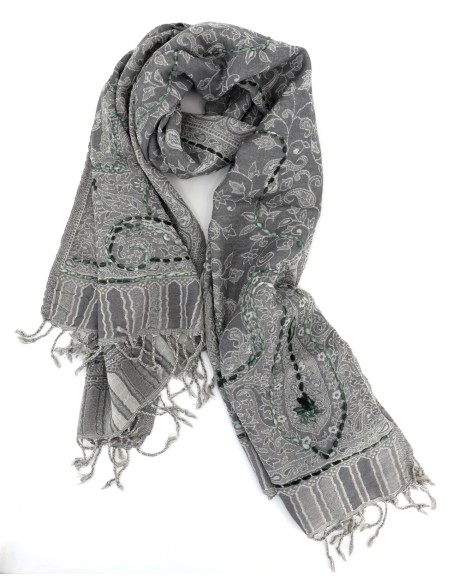 STOLA IN LANA RICAMATA 70X180 "JOY"