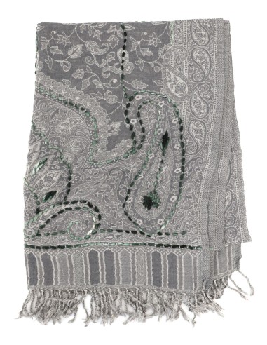 STOLA IN LANA RICAMATA 70X180 "JOY"
