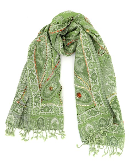 STOLA IN LANA RICAMATA 70X180 "JOY"