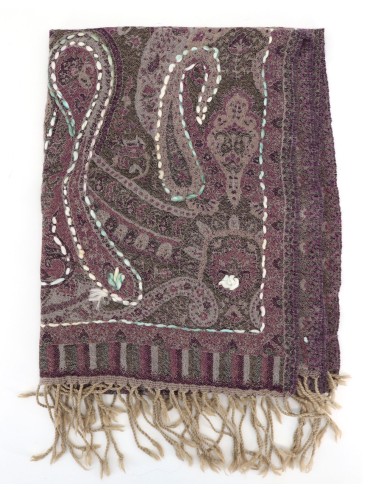 STOLA IN LANA RICAMATA 70X180 "JOY"