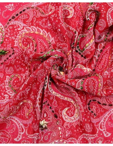 STOLA IN LANA RICAMATA 70X180 "JOY"