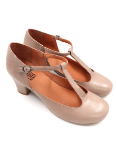 SCARPETTA MARY-JANE IN PELLE "FLETA" - TORTORA 2