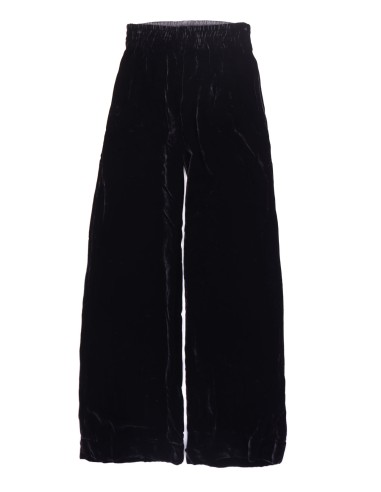 PANTALONE IN VELLUTO DI SETA ED ECOVISCOSA “TEJE”