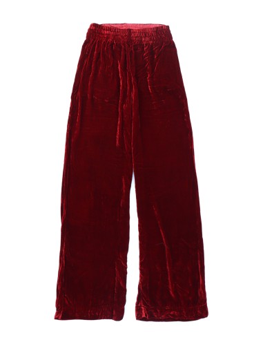 PANTALONE IN VELLUTO DI SETA ED ECOVISCOSA “TEJE”