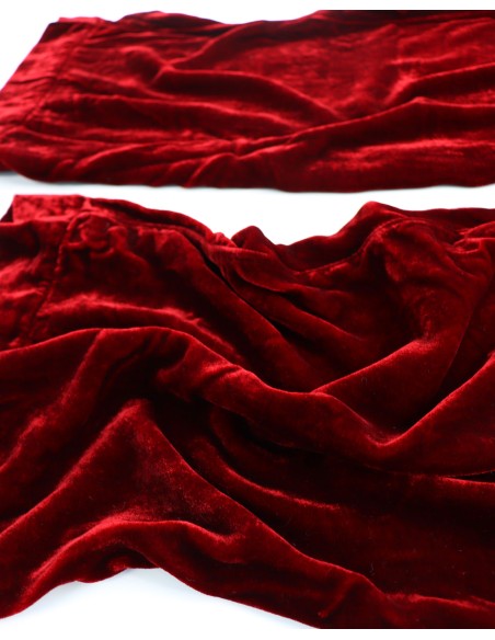 PANTALONE IN VELLUTO DI SETA ED ECOVISCOSA “TEJE”