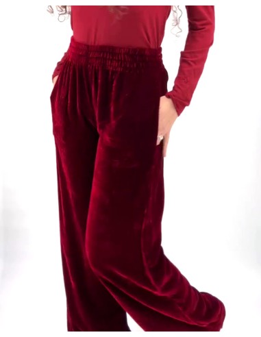 PANTALONE IN VELLUTO DI SETA ED ECOVISCOSA “TEJE”