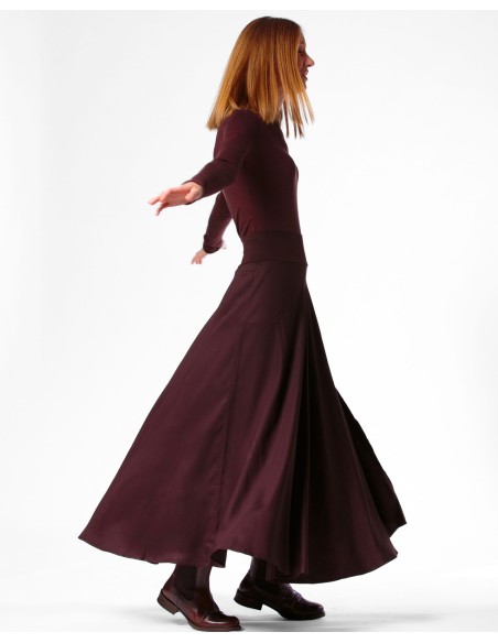 GONNA CON SPACCO IN 100% BAMBU' SATIN "LYRA"