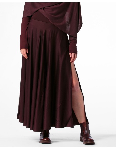 GONNA CON SPACCO IN 100% BAMBU' SATIN "LYRA"