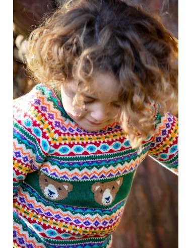 MAGLIONCINO BIMBO IN COTONE BIOLOGICO "FAIRISLE...